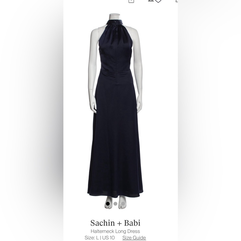 Sachin & Babi navy halter gown. Size 10